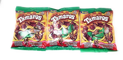 Tamaros Caramelo con sabor a tamarindo | Paquete de 3 | Bolsas de 6 onzas | Dulces mexicanos