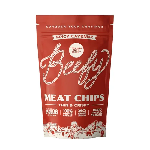 Miniatura 23 de BEEFY Meat Chips - Mostaza Miel - 2.5oz. 100% Prime Brisket. 13g de proteína por onza.