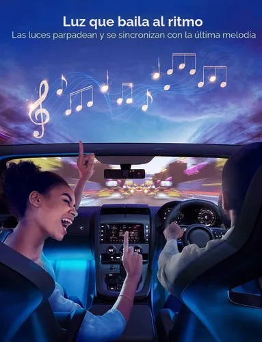 Miniatura 3 de Govee - Luces para interior de auto, tira de luz Led para auto, diseño de dos líneas, impermeables, 4 unidades de 48 ledes, controlador