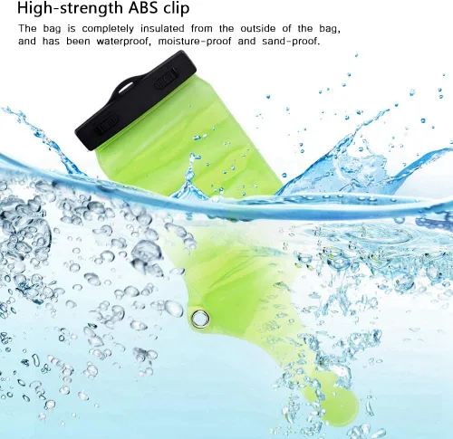 Miniatura 2 de FOSA 2 unids radio bidireccional impermeable caso bolsa portátil equipo electrónico bolsa con cordón para walkie talkie 5R/UV82/BF-888S, verde