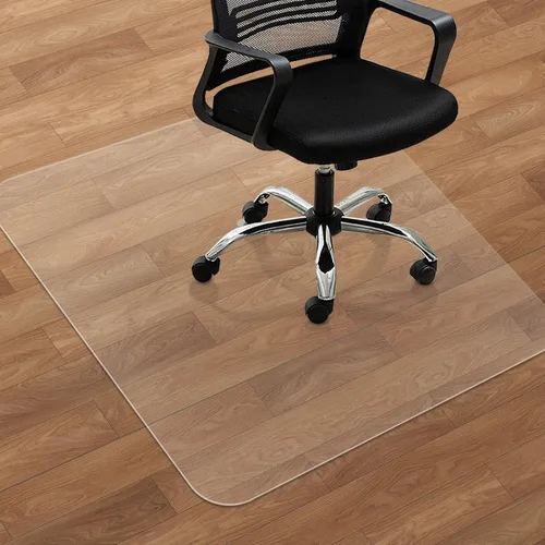 Miniatura 13 de Alfombrilla para silla de oficina para suelos duros - 45''×53'', protector de suelo transparente de PVC resistente para madera/azulejos