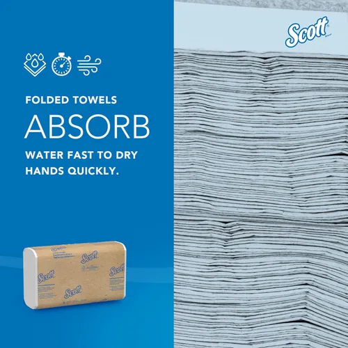 Miniatura 5 de Zama Scott toallas de papel C-Fold para dispensador, Kimberly-Clark cuidado de la salud SKU 1510, blanco, 10.125 x 13.15 pulgadas., Blanco, 2400