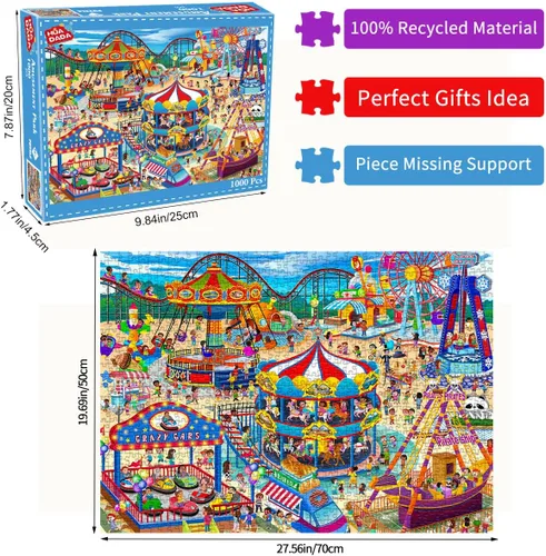 Miniatura 2 de Rompecabezas para adultos de 1000 piezas para adultos, rompecabezas de 1000 piezas, 1000 piezas, parque de atracciones