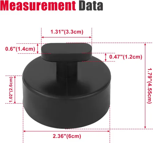 Miniatura 4 de Almohadilla de elevación (4 unidades) compatible con Chevy Corvette C5 C6 C7 C8, adaptador de punto de elevación de goma Jack Pucks con bolsa