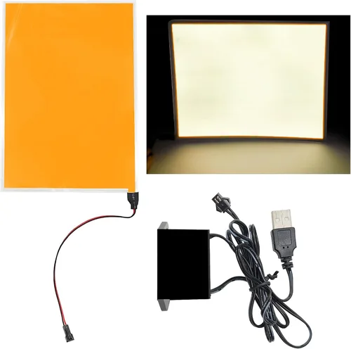 Miniatura 8 de El Panel de retroiluminación 8.2 x 5.9 pulgadas, panel de luz electroluminiscente, luz de fondo cortable, lámina de papel neón para decoración