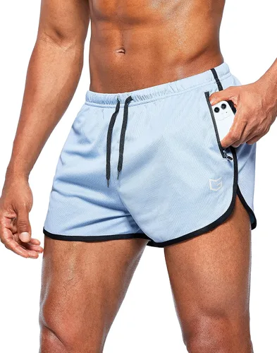 G Gradual Pantalones cortos de correr para hombre de 3 pulgadas de secado rápido para gimnasio, pantalones cortos deportivos con bolsillos con