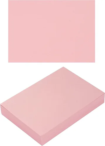 Paquete de 100 tarjetas de papel grueso en blanco para invitaciones, tarjetas de felicitación, postales, fotos, papel grueso de 250 GSM (rosa, 5 x 7