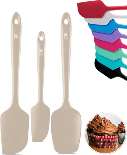 DI ORO juego de espátulas de silicona - espátulas de cocina de goma para hornear, cocinar y mezclar - espátulas de raspador de silicona resistentes