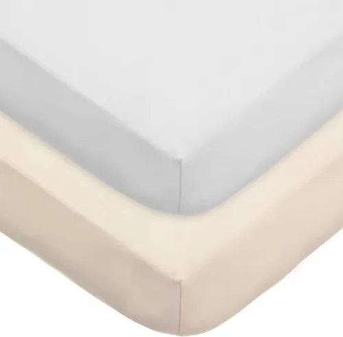 Miniatura 18 de American Baby Company Sábana bajera ajustable para cuna/moisés 100% algodón natural de 36" x 18" - Sábana suave, transpirable e hipoalergénica, Crema