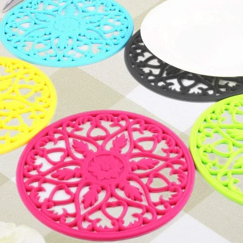 Miniatura 5 de Salvamanteles para platos calientes, salvamanteles de silicona para olla caliente y almohadillas, protege la encimera de ollas calientes y sartenes