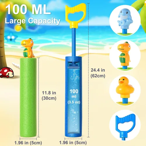 Miniatura 5 de LQYoyz Pistola de agua, paquete de 6 pistolas de chorro de agua de 40 pies, para piscina, playa, fiesta de verano, juego de agua al aire libre