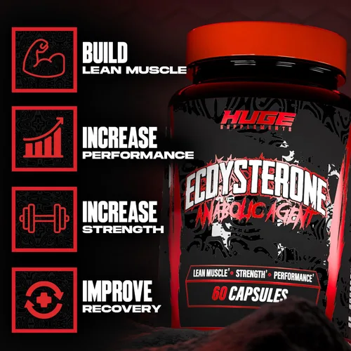 Miniatura 3 de Huge Supplements Suplemento de Ecdysterone, constructor muscular natural para hombres, 1000 mg beta ecdysterone por porción, dosificado óptimamente