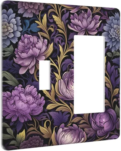 Miniatura 268 de Decorative Outlet Covers Blue Background White Cat Daisy Floral 2-Gang 1-Gang Wall Plate Single Toggle/Rocker Farmhouse Style Light Switch Covers