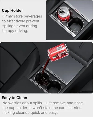Miniatura 6 de Organizador de Consola Central de 5 Piezas Compatible con 2025-2026 Nuevo Tesla Model Y Juniper/2024-2026 Tesla Model 3 Highland Accesorios, Caja