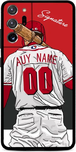 Miniatura 19 de Funda de béisbol personalizada con nombre y número para Samsung Galaxy Note 20/20 Ultra 10 Pro Note 9 8, silicona líquida con protección de cámara
