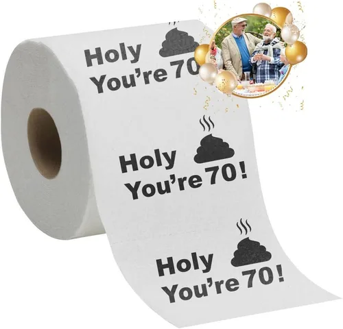 Papel higiénico para decoración de cumpleaños, para hombres y mujeres, diseño divertido, gran regalo de broma hilarante, ecológico, ultrasuave y