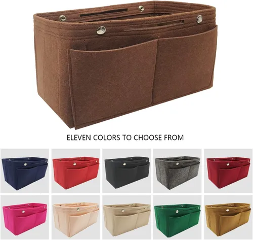 Miniatura 56 de LEXSION Organizador de fieltro para bolso – Bolsa de bolsillo múltiple en bolsa organizadora