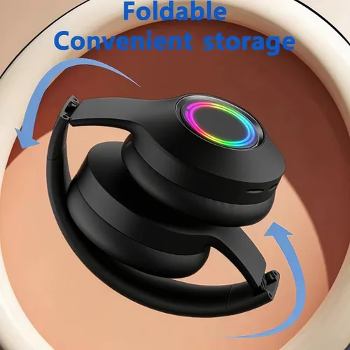 Miniatura 3 de Auriculares Bluetooth Sobre la Oreja, Auriculares Inalámbricos de Baja Latencia, Llamadas Manos Libres, Auriculares de Reducción de Ruido de Graves