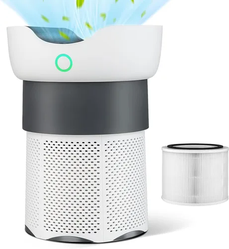 PETSITE Purificador de aire de 1300 pies cuadrados para habitaciones grandes, filtro de aire HEPA verdadero H13 con 4 velocidades de ventilador,