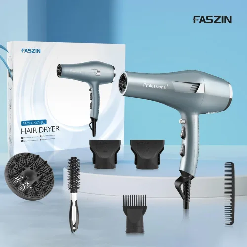 Miniatura 7 de Faszin Ionic Salon - Secador de pelo profesional, motor de corriente alterna, secado rápido con 2 velocidades, 3 ajustes de calor, botón frío