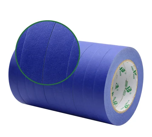 Miniatura 4 de BOMEI PACK 10 cintas azules para pintores, 5.5 mil, 3/4 pulgadas, 55 años, sin residuos, cinta adhesiva para pintura de pared con líneas afiladas