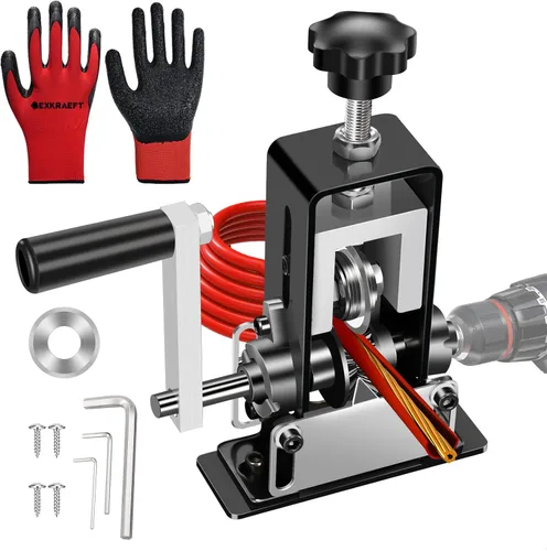 Máquina peladora de alambre manual, alambre calibre 0.06-1'', pelacables de alambre de cobre para desguace con cuchillas de repuesto, herramienta