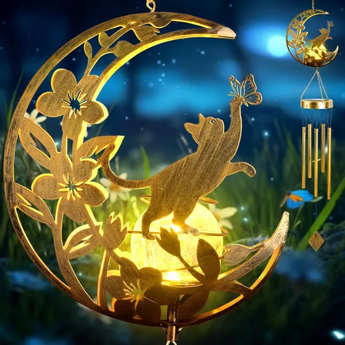 Miniatura 23 de JOBOSI Ramo de la madre, carillón de viento conmemorativo con tubo negro, regalos decorativos, adecuado para interiores y exteriores, perfecto