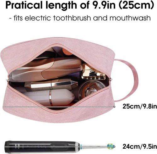 Miniatura 2 de Bolsa de aseo grande de tamaño completo, bolsa de cosméticos, bolsa de maquillaje de viaje, organizador para mujeres, hoja verde Z, M