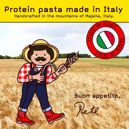 Miniatura 9 de Pete's Pasta Espaguetis 20g de pasta alta en proteínas, sin carbohidratos Pasta Keto, sin carbohidratos Pasta italiana saludable, sin