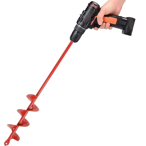 TCBWFY Broca de Barrena para Plantar 1.6x16.5 pulgadas de Longitud Extendida Barrena de Jardín Broca en Espiral para Plantar Bulbos, Flores,