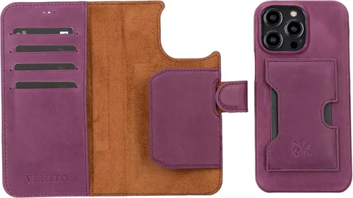 Miniatura 84 de Venito Florence - Funda de piel compatible con Samsung Galaxy S9, extra segura con bloqueo RFID, cartera desmontable para teléfono (gris decolorado)