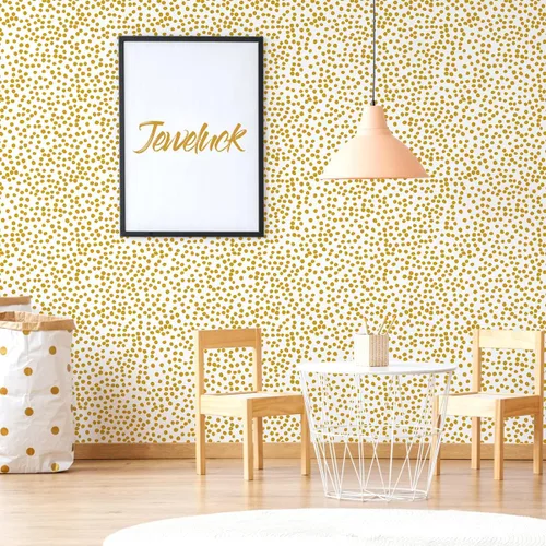 Miniatura 9 de Jeweluck Papel Tapiz de Despegar y Pegar con Lunares, Papel Tapiz de Pegar y Despegar 17.7" x 78.7" Papel de Contacto de Lunares Negros, Papel