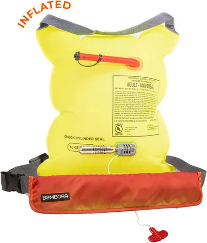Miniatura 2 de Chaleco salvavidas inflable, tirador manual. A partir de 16 años, riñonera inflable PFD. CO2 aprobado por la Guardia Costera de los Estados Unidos