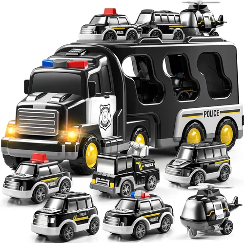 Miniatura 10 de JUKUDAHU Vehículo de Juguete de Ambulancia de Juego 5 en 1 Camiones de Juguete para Niños Pequeños para Niños de 3 4 5 6 7 Años - Autos Accionados