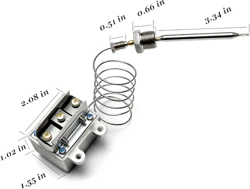 Miniatura 5 de Interruptor de límite alto 1177 para freidora de gas, rosca MPT de 3/8 pulgadas, termostato de corte de seguridad de límite alto de 450 °F
