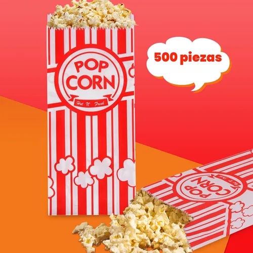 Miniatura 3 de 300 bolsas de papel para palomitas de maíz, bolsas de 1 onza, porciones individuales para suministros de carrito de máquina fabricante, bolsas