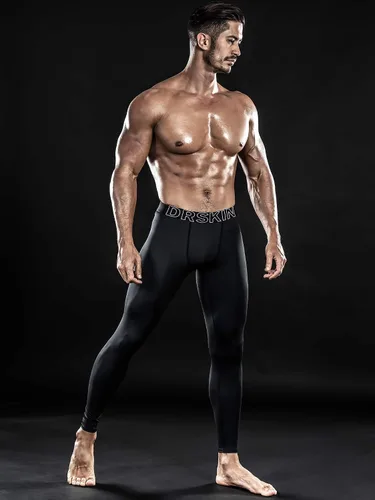 Miniatura 4 de DRSKIN Mens Compression Pants Tights Leggings Sports Baselayer Running Workout Active Athletic Gym Performance