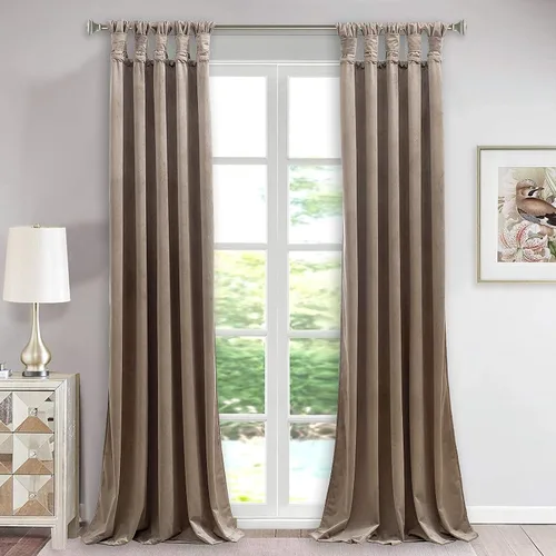 Miniatura 11 de StangH Cortinas de terciopelo gris de 84 pulgadas – Cortinas opacas con diseño de pestaña giratoria para decoración de ventana de sala