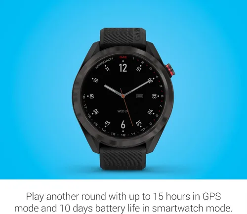 Miniatura 3 de Garmin Approach S42, reloj inteligente de golf con GPS, ligero con pantalla táctil de 1.2 pulgadas, 42 k+ campos precargados, bisel de cerámica