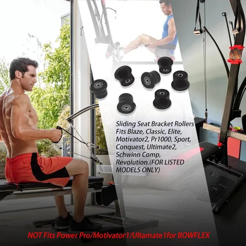 Miniatura 2 de 7 ruedas de asiento rodante, soporte de asiento deslizante compatible con asientos rodantes de gimnasio en casa para modelos de la serie Bowflex
