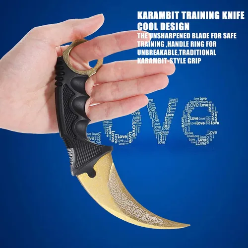 Miniatura 3 de TOPOINT Cuchillo de entrenamiento Karambit sin filo Karambit Cuchillo de entrenamiento de práctica sin herramienta de entrenamiento de vanguardia