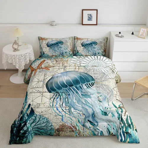 Miniatura 18 de Erosebridal Juego de ropa de cama individual de animales del zoológico para niños, lindo juego de edredón de animales salvajes de dibujos animados