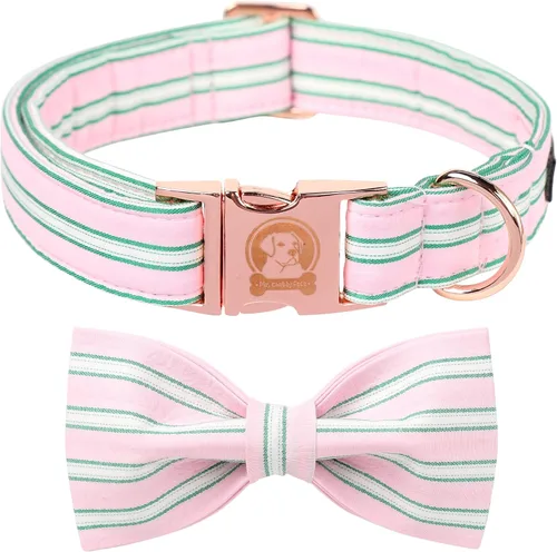 Miniatura 21 de MR. CHUBBYFACE· Collar de Pascua para perro de conejo con lazo, collar ajustable para mascotas con corbatín para perros pequeños, medianos y grandes