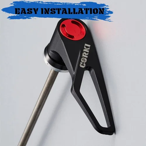 Miniatura 3 de Juego de brochetas de liberación rápida mejorado de titanio para bicicleta de carretera MTB Negro para bicicleta de carretera