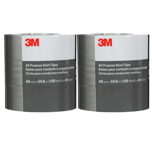 Miniatura 10 de 3M - Cinta adhesiva multiusos DT8 de resistencia industrial, negro, 4,78 cm x 55 m x 8 mil de grosor, adhesivo de grado profesional, 1 paquete