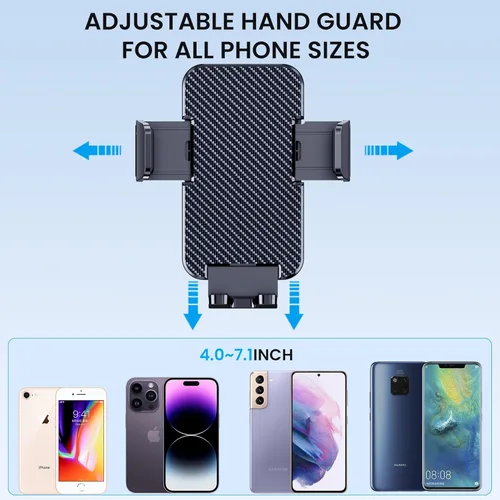 Miniatura 5 de GUWEZ Soporte de teléfono para tu automóvil [base ultra fuerte de succión de grado militar] Soporte de teléfono celular 3 en 1