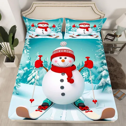 Miniatura 19 de Juego de sábanas ajustables de hurón para niños, bonitos juegos de ropa de cama de animales salvajes, lindo juego de ropa de cama de vida silvestre