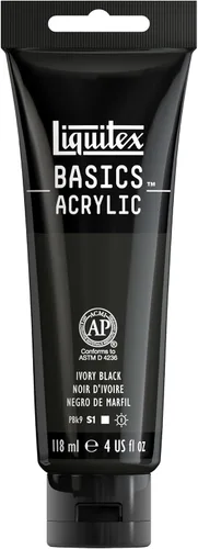 Miniatura 37 de Liquitex BASICS Pintura Acrílica, Botella de 400ml (13.5 oz), Blanco Titanio Titanio Blanco