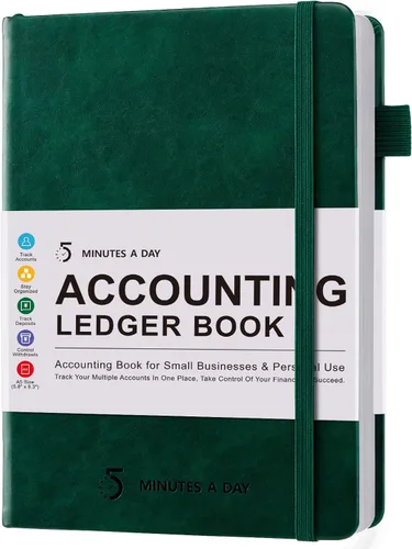 Libro de contabilidad contable: cuaderno de seguimiento de gastos empresariales - Cuaderno de cheques de finanzas personales para pequeñas empresas