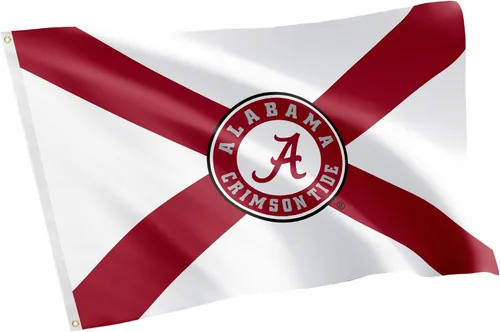 Desert Cactus Bandera de la Universidad de Alabama Crimson Tide Bama UA Banners 100% poliéster para interiores y exteriores, banderas de 3 x 5 pies